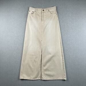 Topshop Beige Maxi Skirt